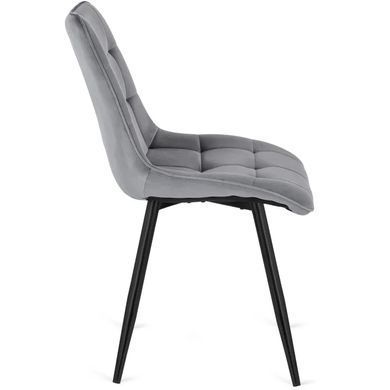 Стул бархатный MEBEL ELITE RIO Velvet, Серый фотография