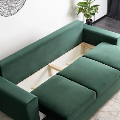 Диван 3-х місний оксамитовий MEBEL ELITE EMIL Velvet 230 см Зелений фотографія