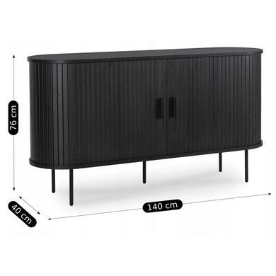Комод MEBEL ELITE TRISH 140 Черный фотография