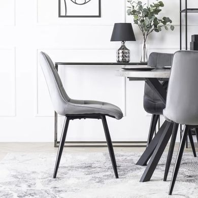 Стул бархатный MEBEL ELITE RIO Velvet, Серый фотография
