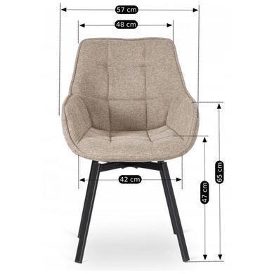 Стул поворотный MEBEL ELITE LUNA 2 Бежевый фотография