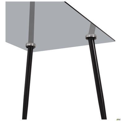 Стіл Umberto AMF 120X70 Чорний/скло тоноване сіре фотографія