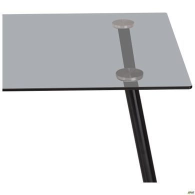 Стіл Umberto AMF 120X70 Чорний/скло тоноване сіре фотографія