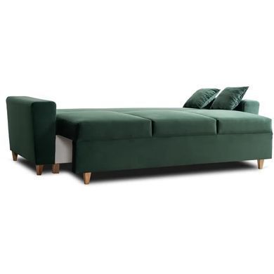 Диван 3-х місний оксамитовий MEBEL ELITE EMIL Velvet 230 см Зелений фотографія