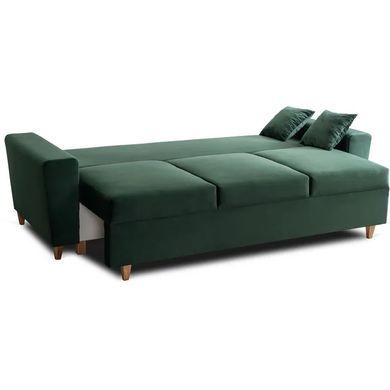 Диван 3-х місний оксамитовий MEBEL ELITE EMIL Velvet 230 см Зелений фотографія