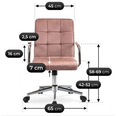 Стул офисный поворотный MEBEL ELITE ASTRO Розовый фотография