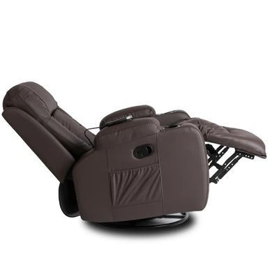 Масажне крісло MEBEL ELITE BOX екошкіра Темно-коричневий фотографія