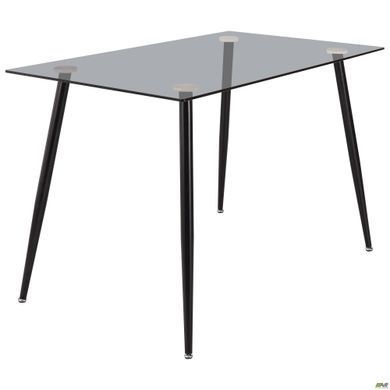 Стіл Umberto AMF 120X70 Чорний/скло тоноване сіре фотографія