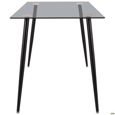 Стіл Umberto AMF 120X70 Чорний/скло тоноване сіре фотографія