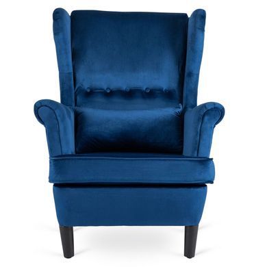 Крісло м'яке оксамитове MEBEL ELITE KLARIS 2 Velvet Синій фотографія