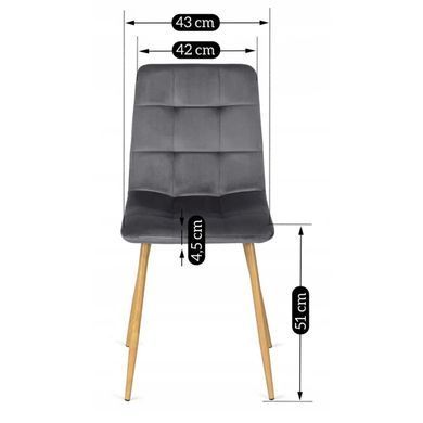 Комплект стіл MEBEL ELITE HARRY 102(142)х102 см,, дубовий ремісник, та 4 стільців FREDY, сірого кольору фотографія