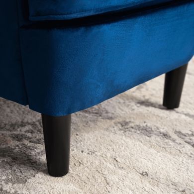 Крісло м'яке оксамитове MEBEL ELITE KLARIS 2 Velvet Синій фотографія