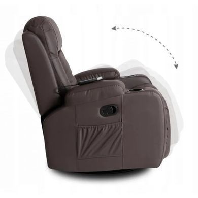 Масажне крісло MEBEL ELITE BOX екошкіра Темно-коричневий фотографія