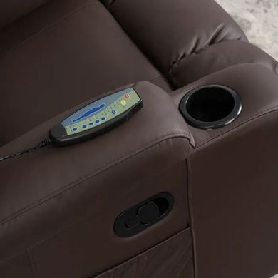 Масажне крісло MEBEL ELITE BOX екошкіра Темно-коричневий фотографія