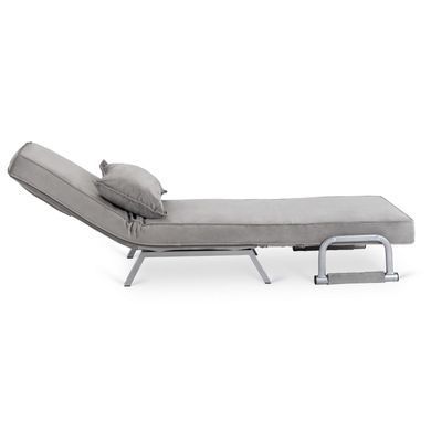 Крісло розкладне MEBEL ELITE BART Velvet&nbsp;Сірий фотографія