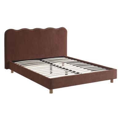 Кровать двуспальная MEBEL ELITE IZMIR 160x200 см Рыжий фотография