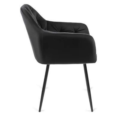 Стул бархатный MEBEL ELITE VIKI Velvet черный фотография