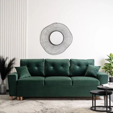 Диван 3-х місний оксамитовий MEBEL ELITE EMIL Velvet 230 см Зелений фотографія