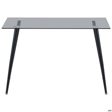 Стіл Umberto AMF 120X70 Чорний/скло тоноване сіре фотографія