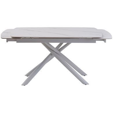 Стіл розкладний PALERMO WHITE MARBLE Concepto 140(200)x90 Кераміка Матовий Білий фотографія