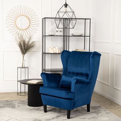 Крісло м'яке оксамитове MEBEL ELITE KLARIS 2 Velvet Синій фотографія