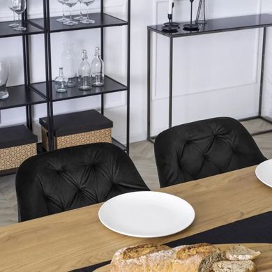 Стул бархатный MEBEL ELITE VIKI Velvet черный фотография