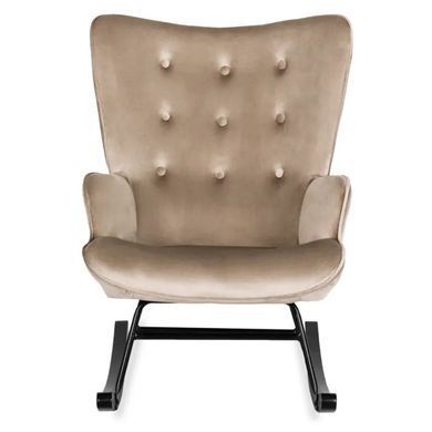 Крісло-гойдалка оксамитове MEBEL ELITE ELIS Velvet Бежевий фотографія