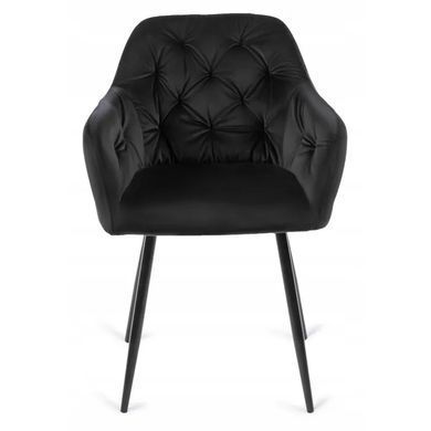 Стул бархатный MEBEL ELITE VIKI Velvet черный фотография