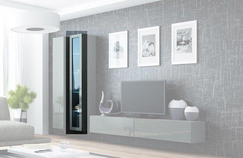 Вітрина підвісна VIGO Cama 180 Скло Сірий Мат / Сірий Глянець фотографія