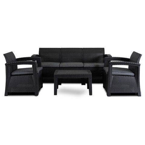 Комплект садових меблів MEBEL ELITE BRANDON Чорний
