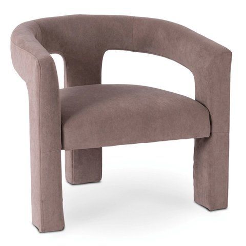 Крісло м'яке MEBEL ELITE LILLE Velvet Коричневий фотографія