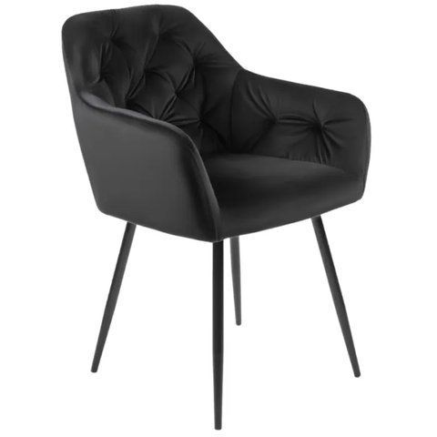 Стул бархатный MEBEL ELITE VIKI Velvet черный фотография