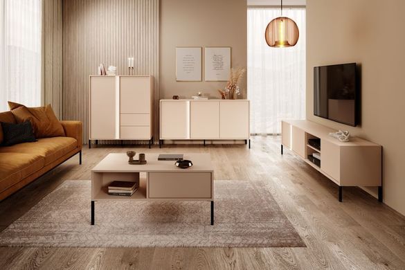 Комод высокий Perfect Home Даст/Dast 2-дверный с 2 ​​ящиками 2D2S/104 Беж фотография