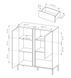 Комод высокий Perfect Home Даст/Dast 2-дверный с 2 ​​ящиками 2D2S/104 Беж