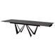 Стол раскладной FJORD BLACK MARBLE КЕРАМИКА 200-300 см Concepto Черный