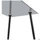 Стіл Umberto AMF 120X70 Чорний/скло тоноване сіре