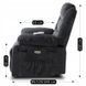 Массажное крісло реклайнер MEBEL ELITE JASPER Темно сірий
