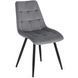 Стул бархатный MEBEL ELITE RIO Velvet, Серый