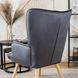 Крісло м'яке оксамитове з підставкою для ніг MEBEL ELITE LOZANO Velvet Сірий