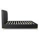 Кровать двуспальная бархатная MEBEL ELITE MARCELO Velvet 160x200 см Черный