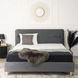 Ліжко оксамитове MEBEL ELITE BOND Velvet 160x200см Сірий