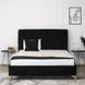 Кровать двуспальная бархатная MEBEL ELITE MARCELO Velvet 160x200 см Черный