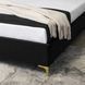Кровать двуспальная бархатная MEBEL ELITE MARCELO Velvet 160x200 см Черный