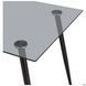 Стіл Umberto AMF 120X70 Чорний/скло тоноване сіре