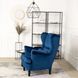 Крісло м'яке оксамитове MEBEL ELITE KLARIS 2 Velvet Синій