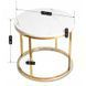 Журнальний столик CLIFF MEBEL ELITE 53x53 Білий мармур