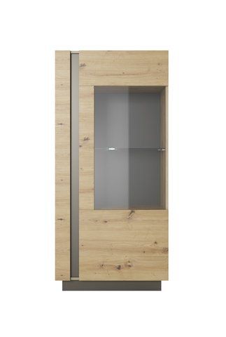 Вітрина низька Perfect Home Арко / Arco 1-дверна 1D1W/72 Дуб артизан/графіт фотографія