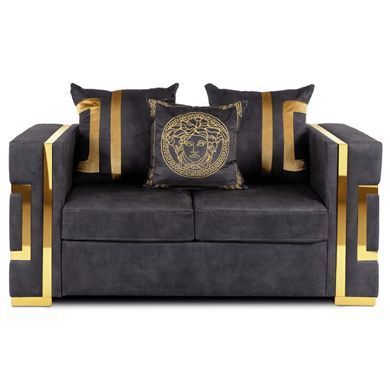 Диван MEBEL ELITE PALLAZO 2S Черный фотография