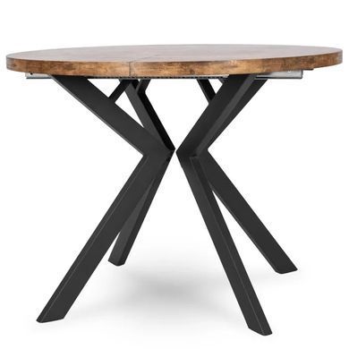 Стіл розкладний круглий MEBEL ELITE LUKAS 100(250)х100 см Дуб рустик фотографія
