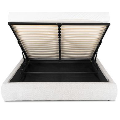 Кровать двуспальная MEBEL ELITE HAGA 160x200 см Серый Букле фотография